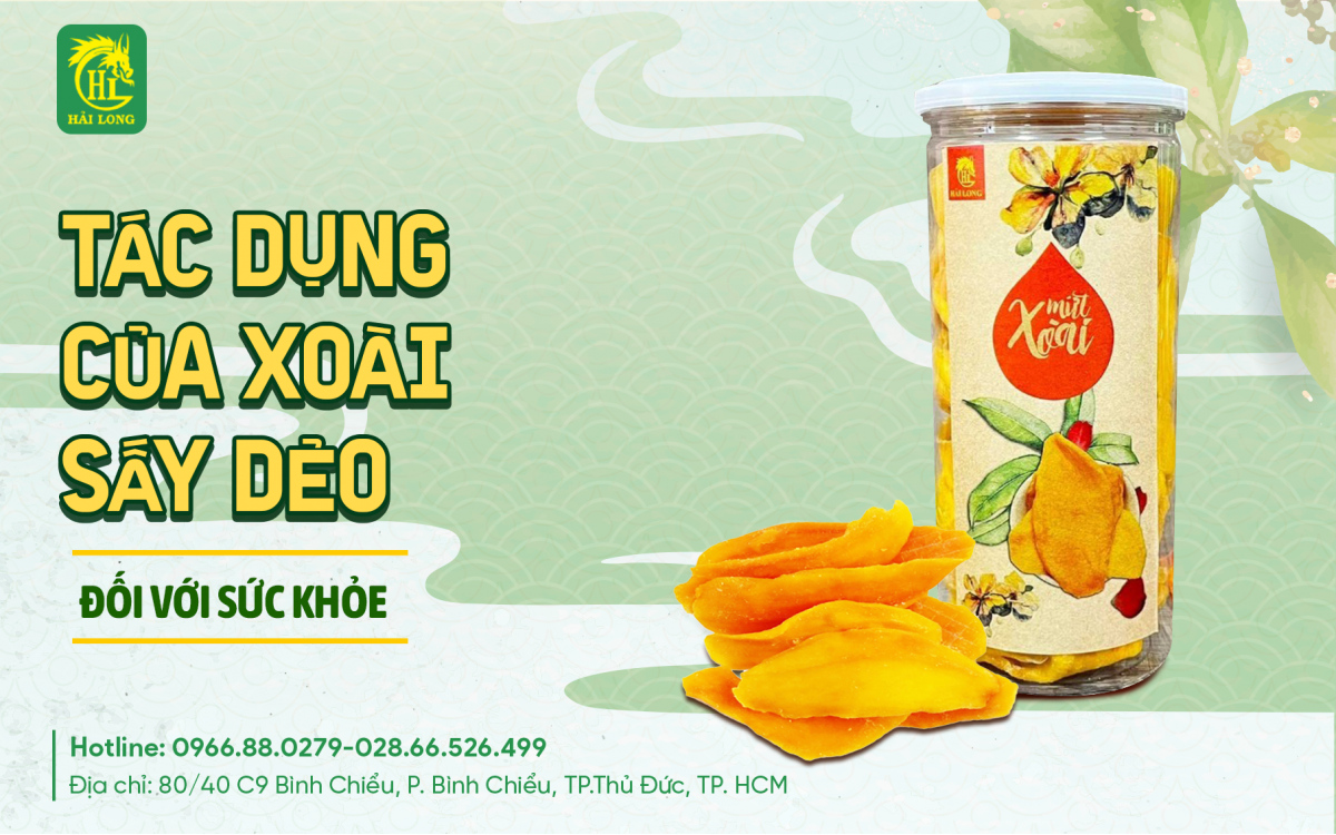 MỨT XOÀI SẤY DẺO HẢI LONG - NGON MIỆNG, BỔ DƯỠNG, AN TOÀN